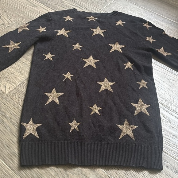 Chaser | Gold Star Blouson Sleeve Crew Neck Pullover Sweater Size XS - Picture 13 of 14